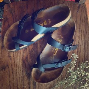 Birkenstock Mayari black brown sandals size 39